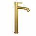 Смеситель для раковины PAINI Brera без донного клапана, высокий, брашированное золото PVD (PJ) 74PJ205OLL 