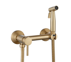 Гигиенический душ со смесителем Shevanik S107G, золотой сатин