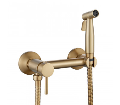 Гигиенический душ со смесителем Shevanik S107G, золотой сатин