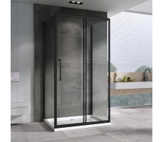 Душевой уголок ABBER Schwarzer Diamant AG30140BH-S75B-S75B черный матовый 