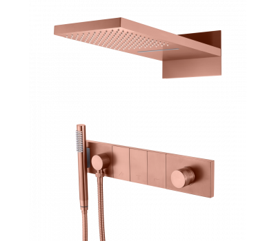 Встроенная душевая система  ZODIAC, трехпозиционная COPPER BRUSHED Boheme 132-CB брашированная медь 