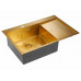 Мойка нерж. сталь AISI304 ELDE, PM807851-BGL, брашированное золото, левая, 780х510мм, Paulmark 