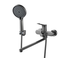 Смеситель для ванны Shevanik S4322T, оружейная сталь