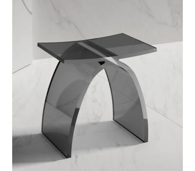 Стульчик для ванной прозрачный ABBER Kristall AT1739Onyx черный 