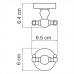 Крючок WasserKRAFT Diemel K-2200 2223D Хром 