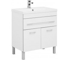 Тумба с раковиной Aquanet Верона NEW 75 белый (напольная 1 ящик 2 дверцы) Тумба с раковиной Aquanet Верона NEW 75 белый (напольная 1 ящик 2 дверцы)