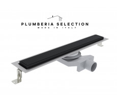 Душевой трап PLUMBERIA SELECTION PST IN-TILE PST60NO, черный матовый 