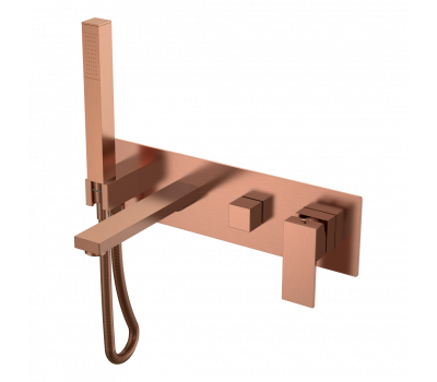 Смеситель для ванны встроенный QUBIC Copper Brushed Boheme 474-2-CB брашированная медь 