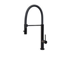 Смеситель для кухни с гибким изливом и режимом "душ" Knotlor SS-17/BL черный матовый 