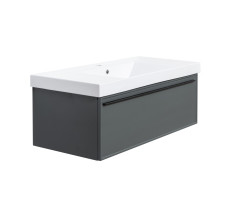 Тумба под раковину подвесная La Fenice Elba FNC-01-ELB-G-100, серо-зеленая  Тумба под раковину подвесная La Fenice Elba FNC-01-ELB-G-100, серо-зеленая