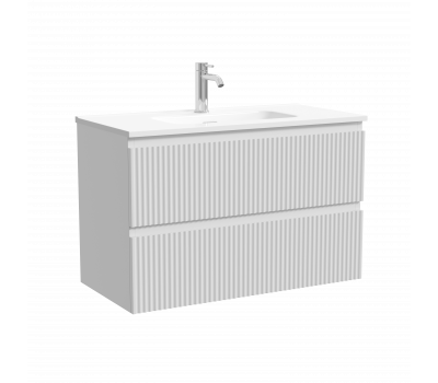 Тумба подвесная SANCOS Snob R 790х390х500, c двумя ящиками оснащенными доводчиками, Bianco, арт.SNR80/39W Тумба подвесная SANCOS Snob R 790х390х500, c двумя ящиками оснащенными доводчиками, Bianco, арт.SNR80/39W