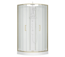 Душевой угол BERN-S RB140x90х195-T-GD (прозрачное) золото 