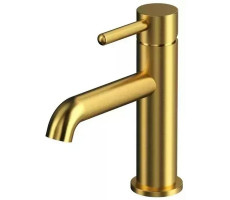 Смеситель для раковины Grocenberg GB2099GL, золотой брашированный 