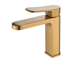 Смеситель для раковины Shevanik S4501G, золотой сатин