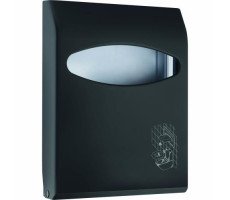 Диспенсер для туалетных накладок из ABS пластика черного цвета NOFER 04028.N  Диспенсер для туалетных накладок из ABS пластика черного цвета NOFER 04028.N