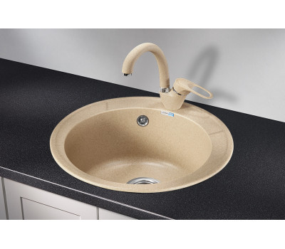 Кухонная мойка GRANULA 4802, БЕЖЕВЫЙ, СтандАРТ кварц 