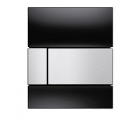 Панель смыва для писсуара, стекло черное, цвет: нержавеющая сталь TECE TECEsquare 9242806 