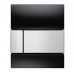 Панель смыва для писсуара, стекло черное, цвет: нержавеющая сталь TECE TECEsquare 9242806 