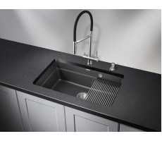 Кухонная мойка GRANULA KS-7303U, ЧЁРНЫЙ  кварц 