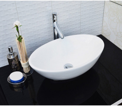 Умывальник CeramaLux 9021 белый Умывальник CeramaLux 9021 белый