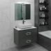 Тумба под раковину La Fenice Cubo Grigio twin 100 см, серая матовая FNC-01-CUB-G-100-2 
