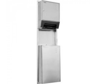 Встраиваемвый блок в стену с автоматическим диспенсером бум. полотенец и контейнером для мусора NOFER 12012.S 