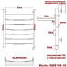 Полотенцесушитель Электрический Ника ARC ЛД ВП 100/60 правый тэн хром 