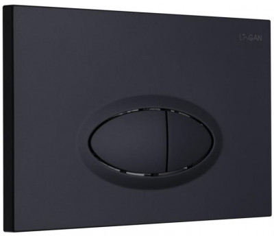 Кнопка смыва LOGAN OVAL двойная, Black Mattе 297676  Кнопка смыва LOGAN OVAL двойная, Black Mattе 297676