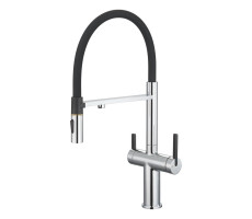 Смеситель для кухни с подключением фильтра для воды Rose R458, хром