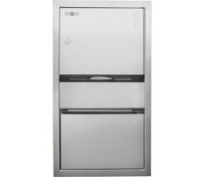 Компатный диспенсер встраиваемый в стену с контейнером для мусора 12047.S  600*362*108, шт NOFER 12047.S 