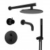 Комплект на 3 потребителя с термостатом Cox PAINI, для ванны/душа, черный брашированный PVD 78PZSET36911THSHBATH 