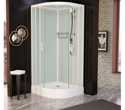 Душевая кабина 100х100см Frank F400 White белый цвет 