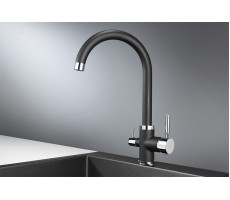 Смеситель для кухни GRANULA 2168, ЧЁРНЫЙ 