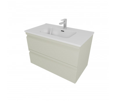 Комплект мебели: Тумба 80см ВЕГА с раковиной AQ0480-00, 2 ящика, цвет шалфей зеленый AQ77080-GS Комплект мебели: Тумба 80см ВЕГА с раковиной AQ0480-00, 2 ящика, цвет шалфей зеленый AQ77080-GS