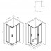 Душевое ограждение 100х80, без поддона AM.PM Gem S W93G-404-100280-BT Черный 