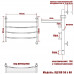 Полотенцесушитель Электрический Ника ARC ЛД ВП 50/60 правый тэн хром 