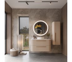 Нижний модуль ПУДРА + Гранитная столешница с раковиной CREAVIT RAYAS RY0100.42.PU+RY100.00.KW 