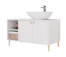 Тумба под раковину напольная Dreja Luno 100 см, белый