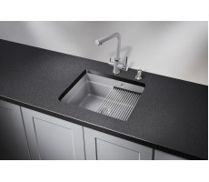 Кухонная мойка GRANULA KS-5501U, АЛЮМИНИУМ, кварц 