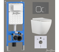 Комплект 3в1 IBERICA BLANCA инсталляция SILENCIO, унитаз BILBAO ALTO белый, кнопка смыва ESTI-Q серый матовый (IB001.BLA.234.837) Комплект 3в1 IBERICA BLANCA инсталляция SILENCIO, унитаз BILBAO ALTO белый, кнопка смыва ESTI-Q серый матовый (IB001.BLA.234.837)