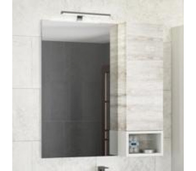 Зеркало-шкаф Comforty Прага-75 дуб белый 00004144199 