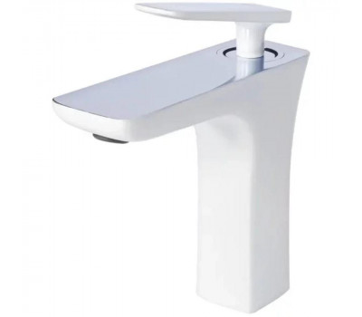 Смеситель для раковины Grocenberg GB1001NWC, белый/хром 