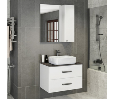 Зеркало-шкаф Comforty Амстердам-75 белый 