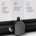 Душевое ограждение 100х80, без поддон AM.PM Gem W90G-404-100280-BT Стекло прозрачное; профиль черный 