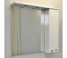 Зеркало-шкаф Comforty Сочи-85 белый глянец 