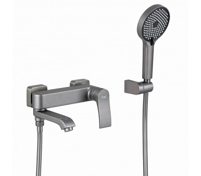 Смеситель для ванны FRAP F3275-19, оружейная сталь 
