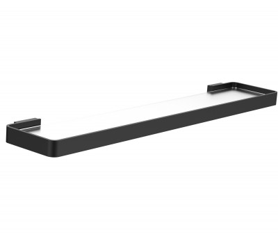 Стеклянная полка для ванной WONZON & WOGHAND LOTTE, Черный матовый WW-8327A-MB 