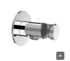 Вывод из стены с держателем для душевой Almar Комплектующие E095037.GM Gun metal Вывод из стены с держателем для душевой Almar Комплектующие E095037.GM Gun metal