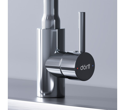 Смеситель для кухни с гибким изливом Dorff Logic D3007622 Черный 