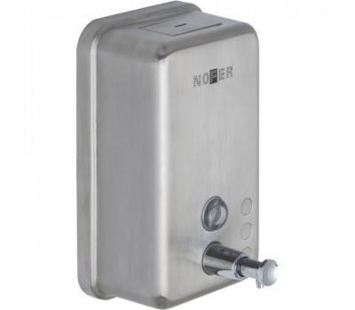 Диспенсер для мыла Nofer из нержавеющая. Стали матовый 1200 мл. прямоугольная с пластиком внутри NOFER 03041.S 